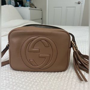 GUCCI SOHO DISCO BAG IN TAN